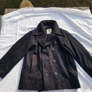 Girls black pea coat